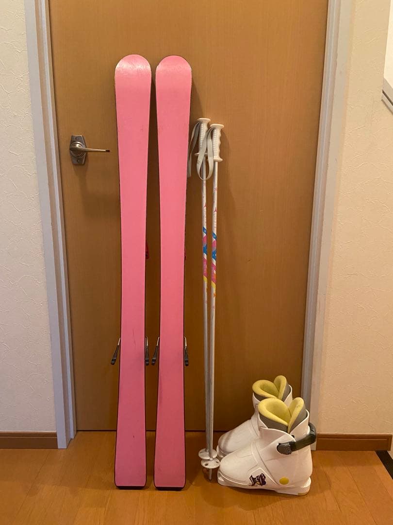 スキーセット　ガールズ　板120cm/ブーツ23cm 中古