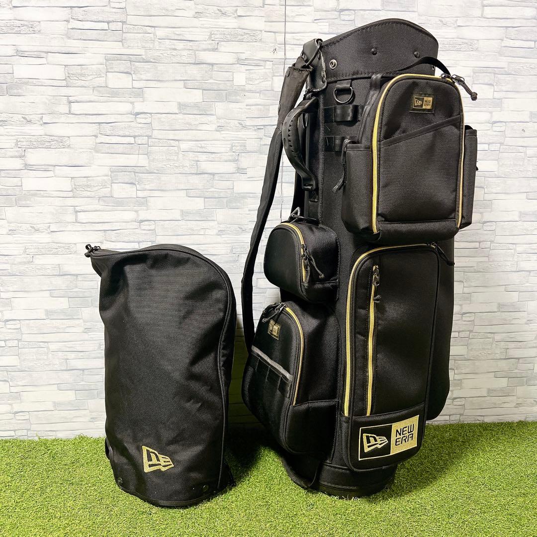 NEW ERA ニューエラ キャディバッグ カート式 ブラック ポーチ付属
