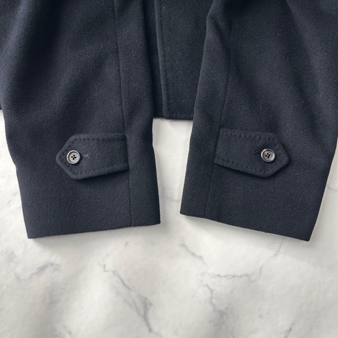 極美品✨　ピュアカシミヤ100%　サンヨーコート　ステンカラーコート　比翼　黒