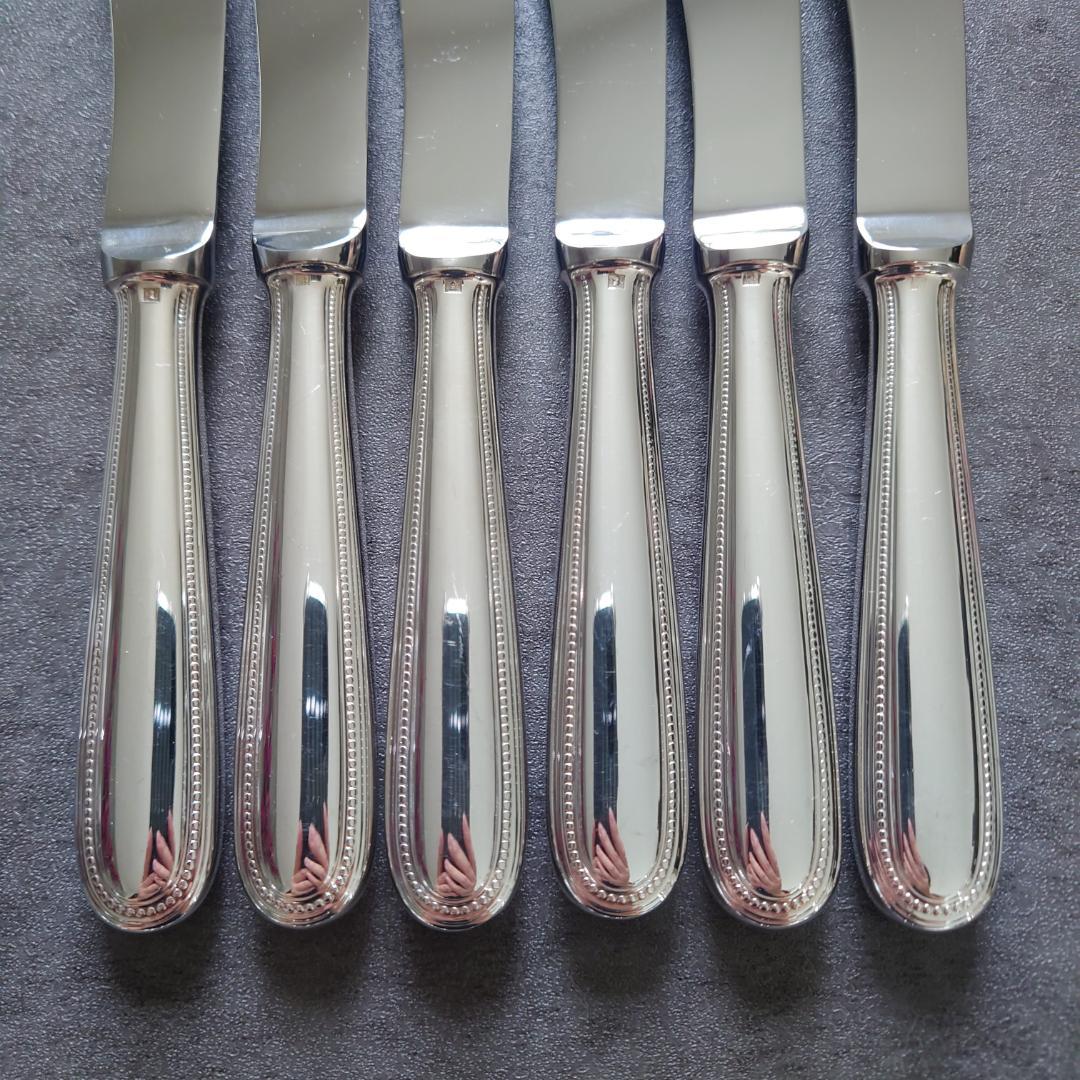 希少 美品 クリストフル パール バターナイフ 6点