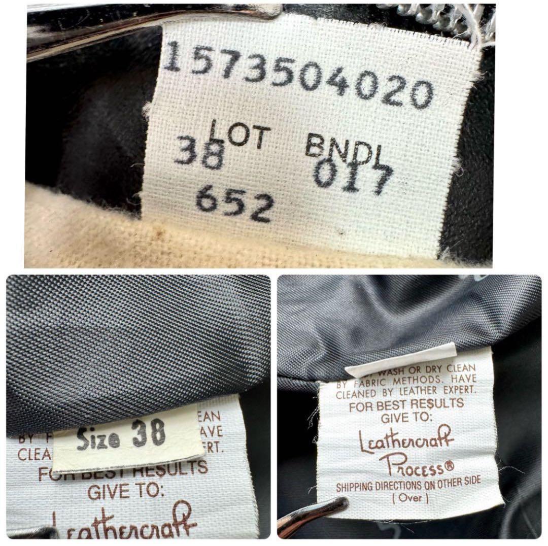 美品/希少　schott トラッカージャケット　652 本革　ブラック　38