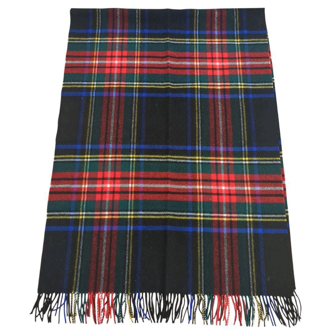 【美品/国内正規品】ジョンストンズ 現行タグ 大判ストール ブラックスチュワート