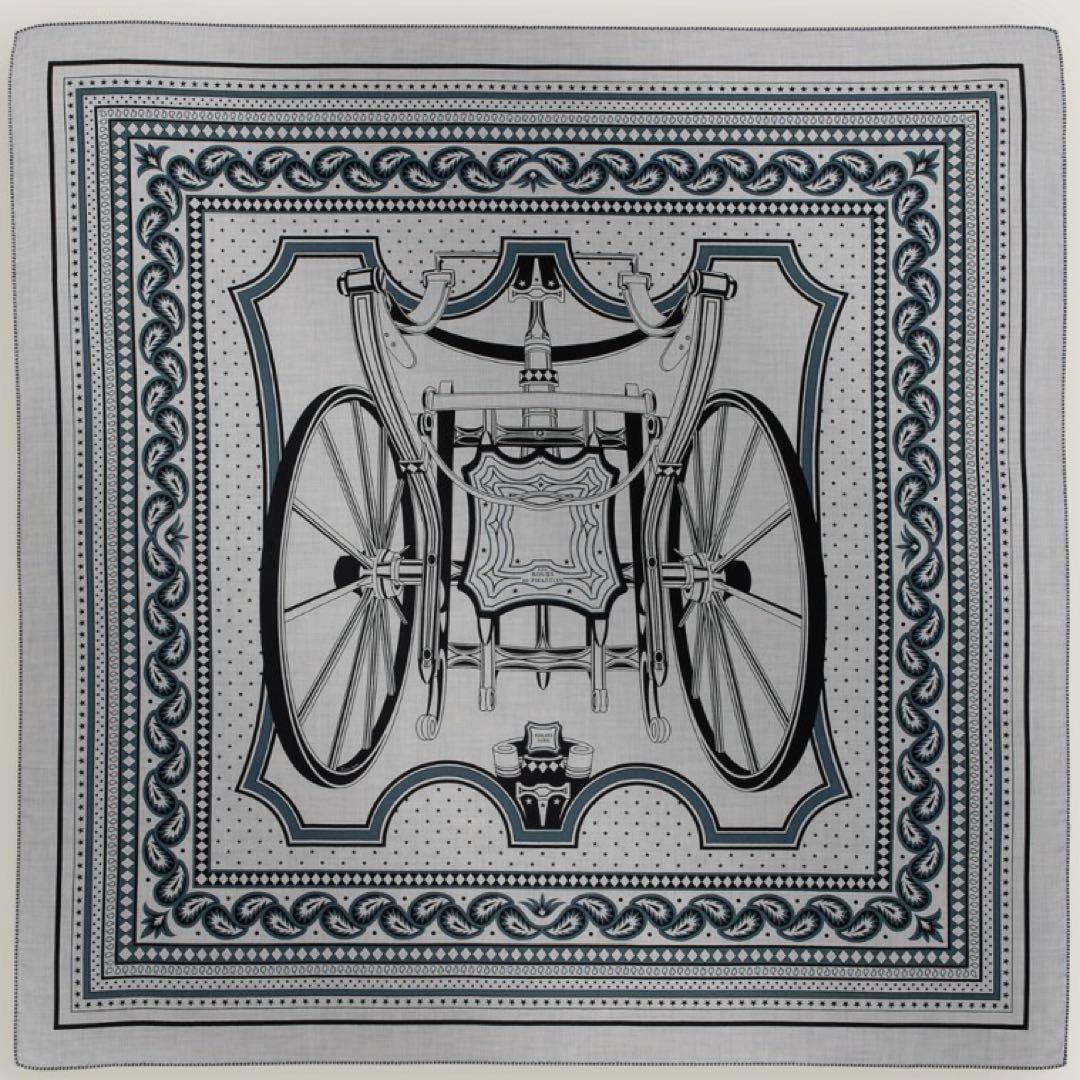 【新品未使用】エルメス HERMES カシシル　四輪馬車の車輪 バンダナ 正規品