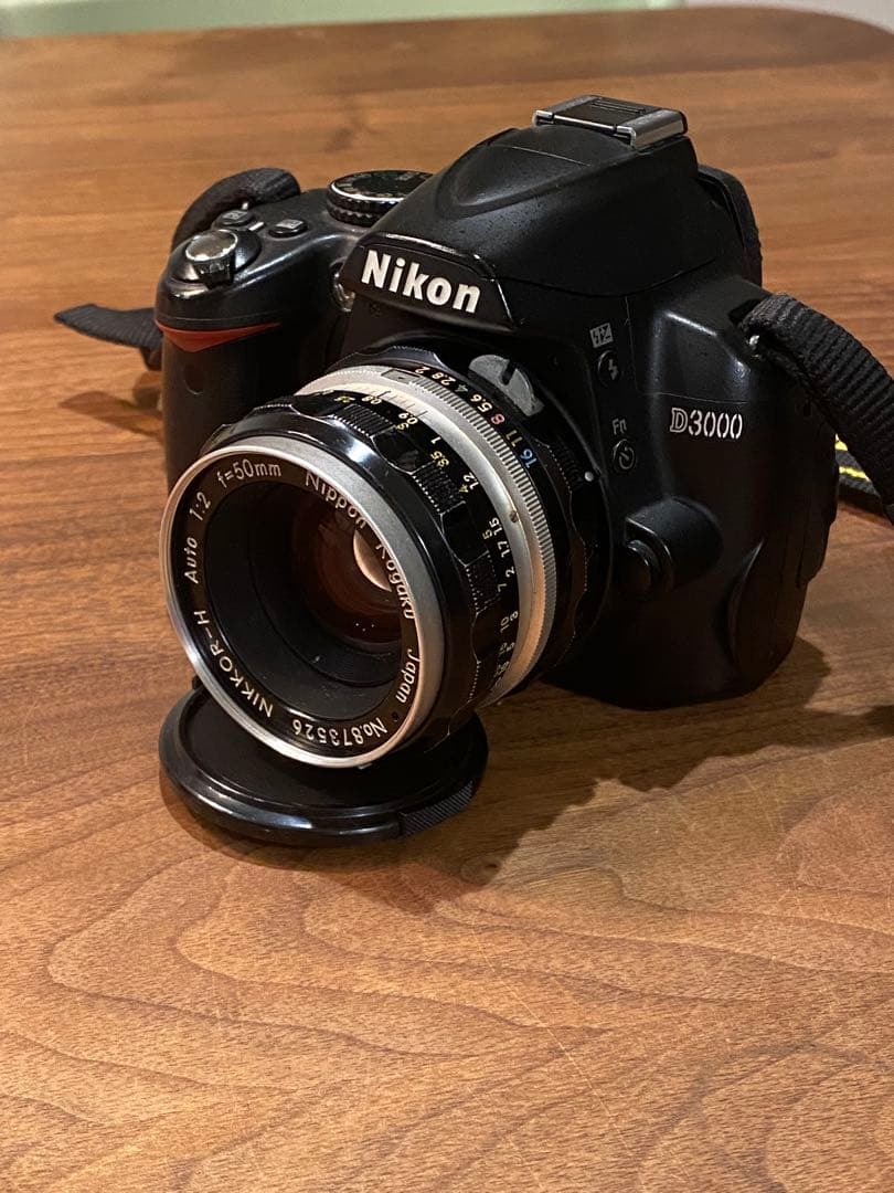 Nikon D3000 CCDデジタル一眼　ニッコール50mmオールドレンズ付