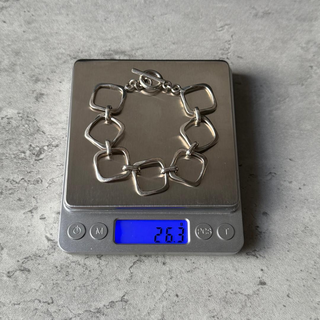 メキシコ製 ヴィンテージ リングチェーン ブレスレット シルバー925