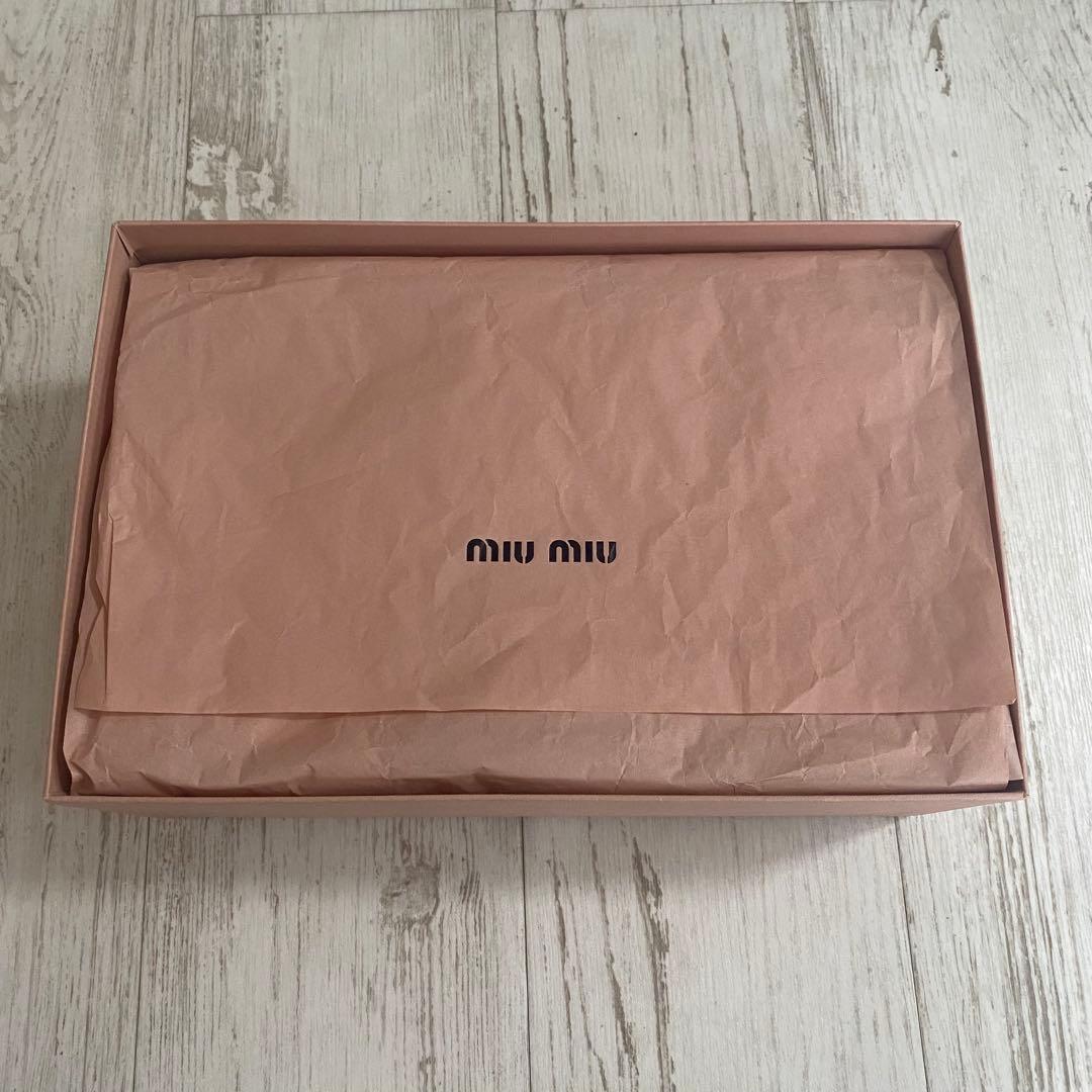 【新品】miu miu ミュウミュウ　ビンテージ加工　ローファー　レザー