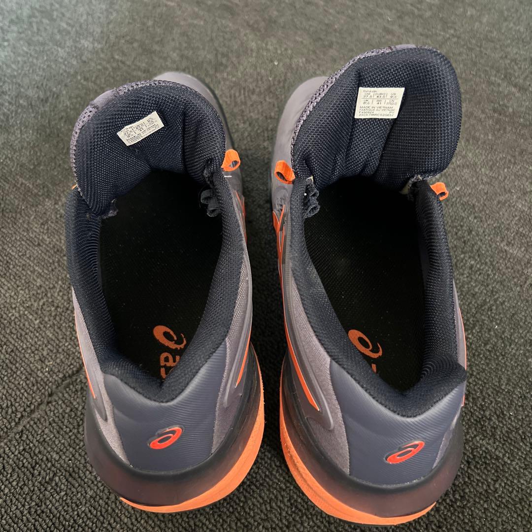 ASICS テニスシューズ グレー/オレンジ