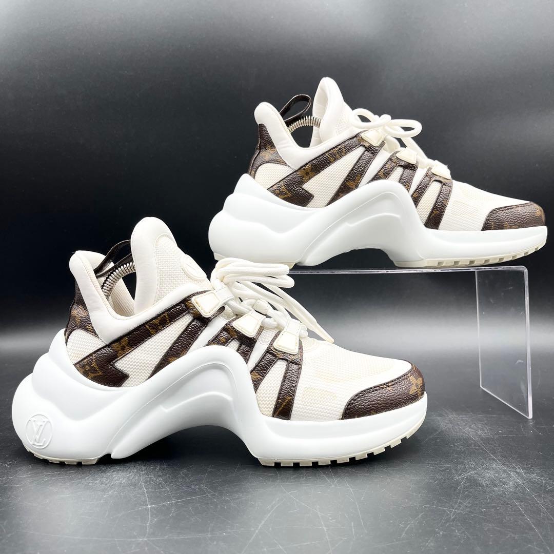 美品✨ ヴィトン アークライト モノグラム ハイカット レディース スニーカー