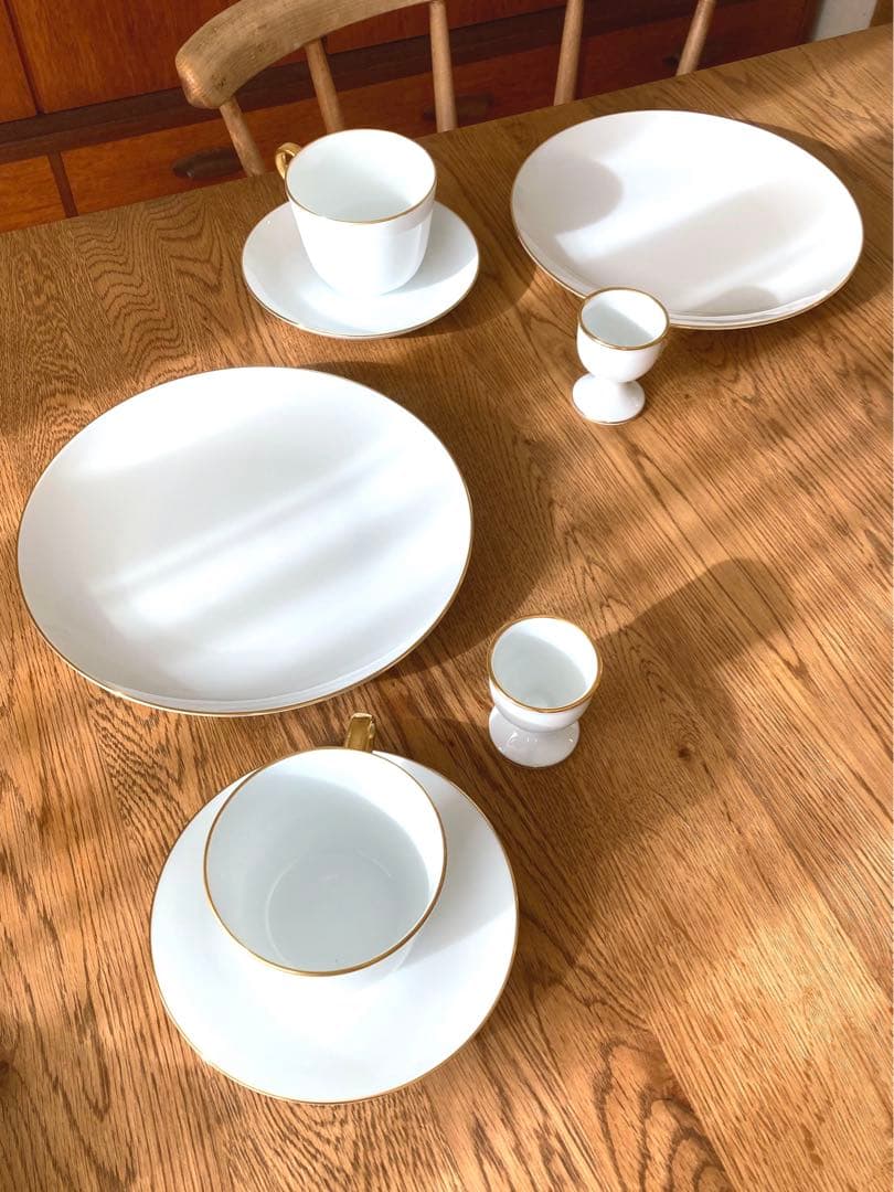 ★新品未使用 ペアセット★大倉陶園 カップ＆ソーサー デザート皿 エッグスタンド