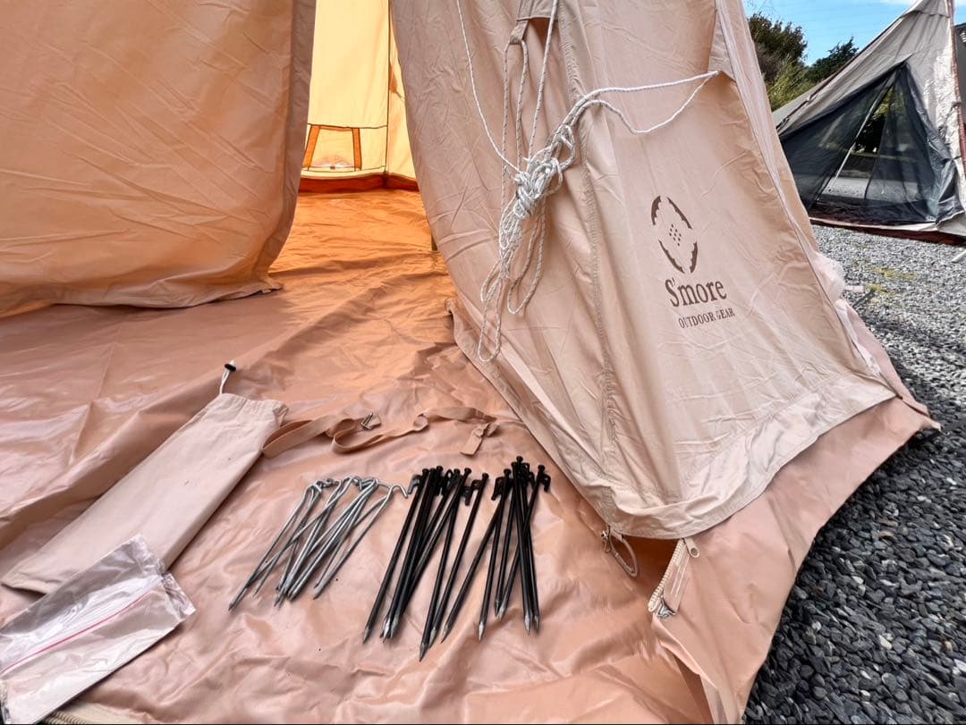 ワンポールテント TC素材　5〜6人用　美品　smoreスモア tippo400