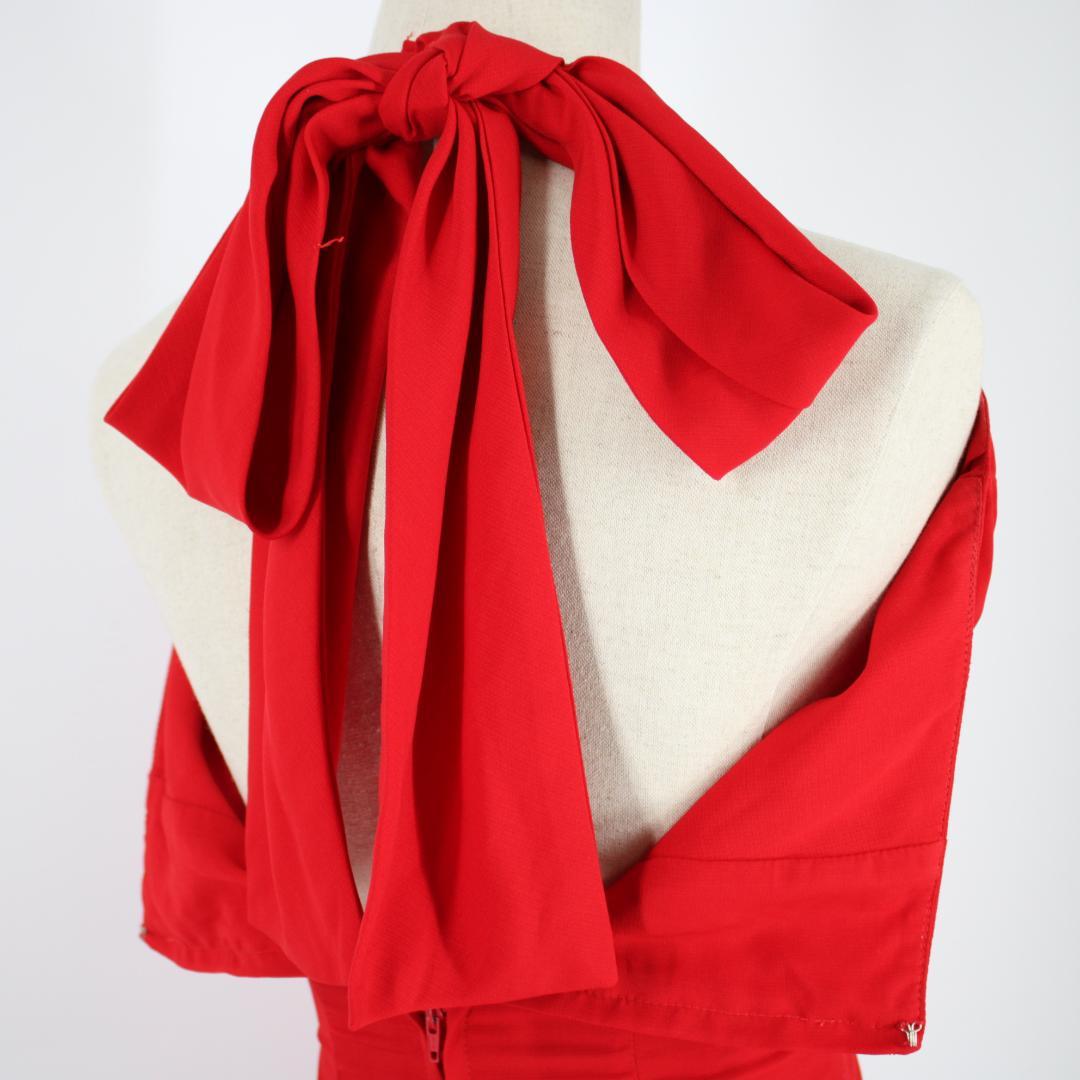 美品 フラメンコ衣装】レッド×豪華ボランテ ワンピース ドレス 水玉