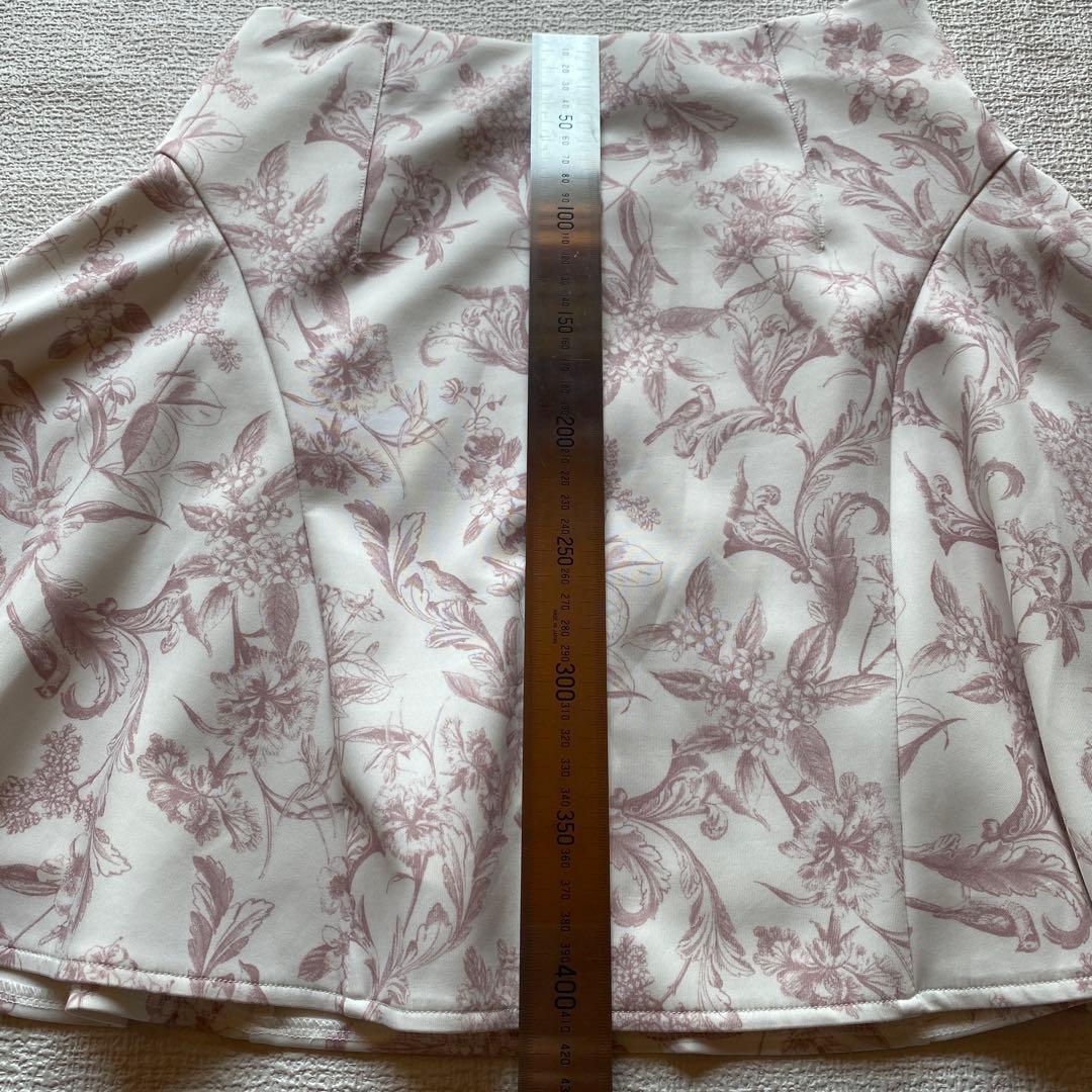 美品✨eimy golf ゴルフ　フレアースカートフラワー柄　ピンクM