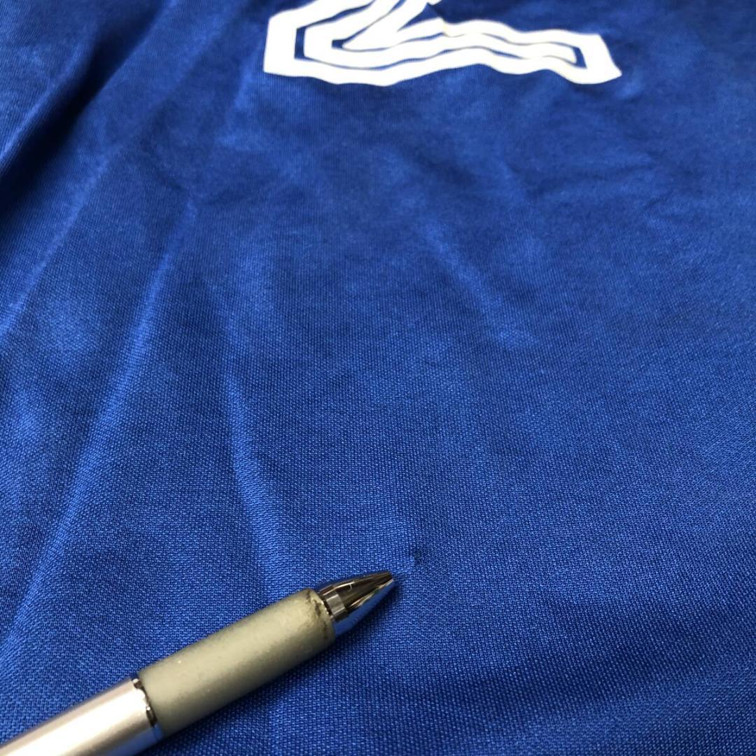 70s 80s デサントアディダス ゲームシャツ ブルー 長袖 L ADS-24