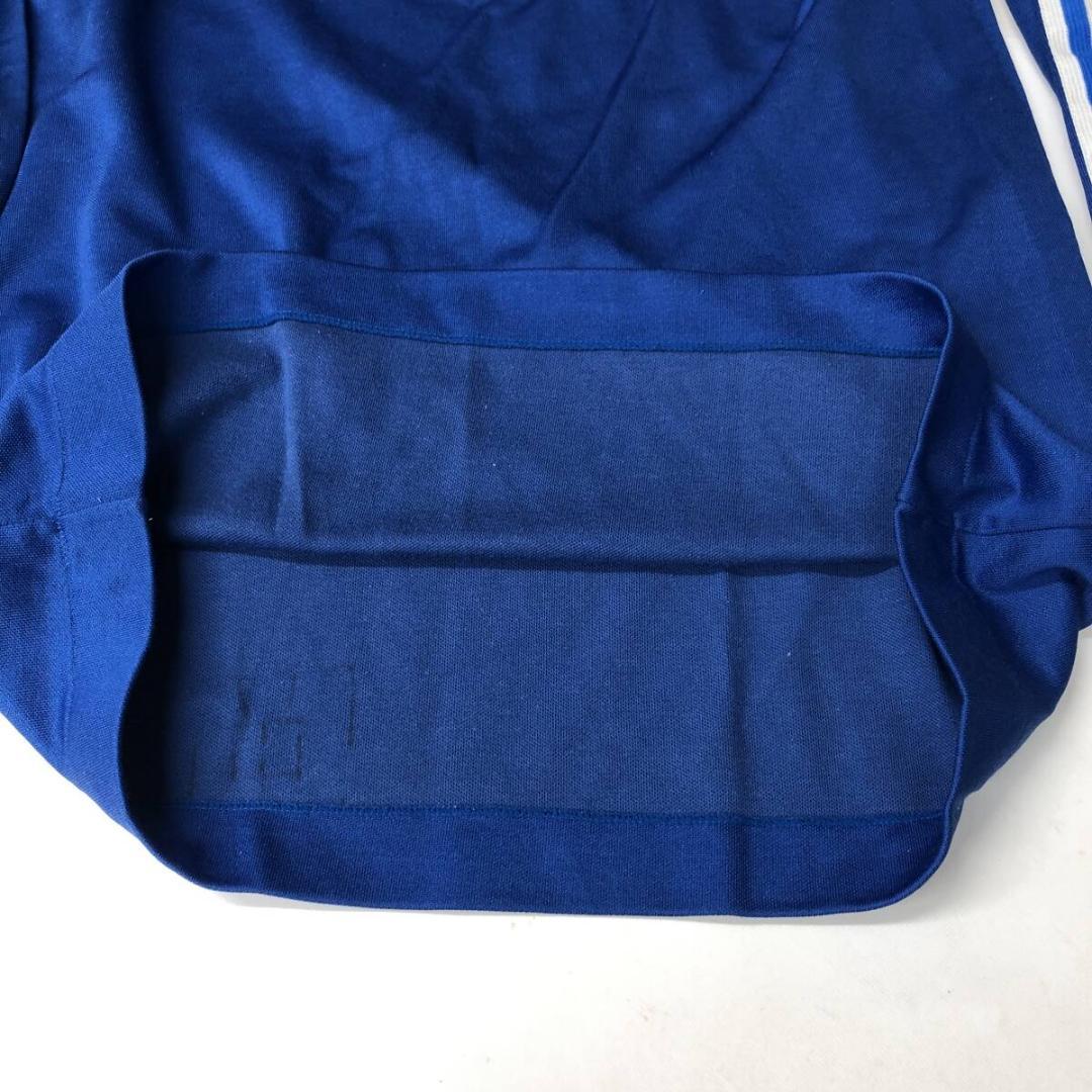 70s 80s デサントアディダス ゲームシャツ ブルー 長袖 L ADS-24