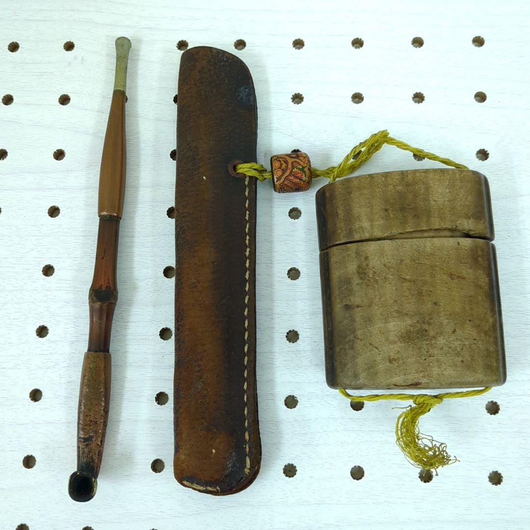 キセル村田漆塗りの煙管とケースアンティーク骨董
