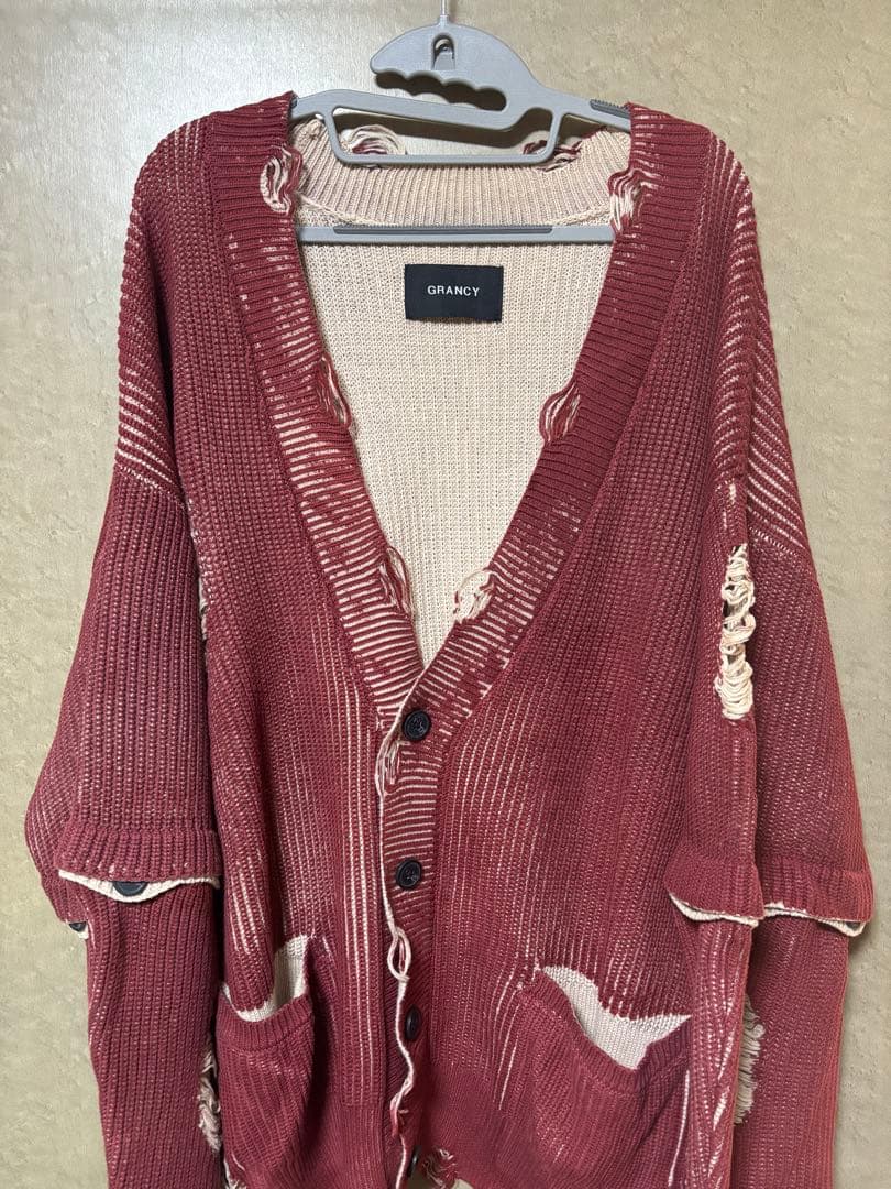 GRANCY 赤カーディガン