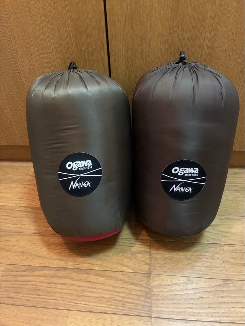Ogawa Nanga 寝袋 シュラフプラスL(羽毛600g)2個セット