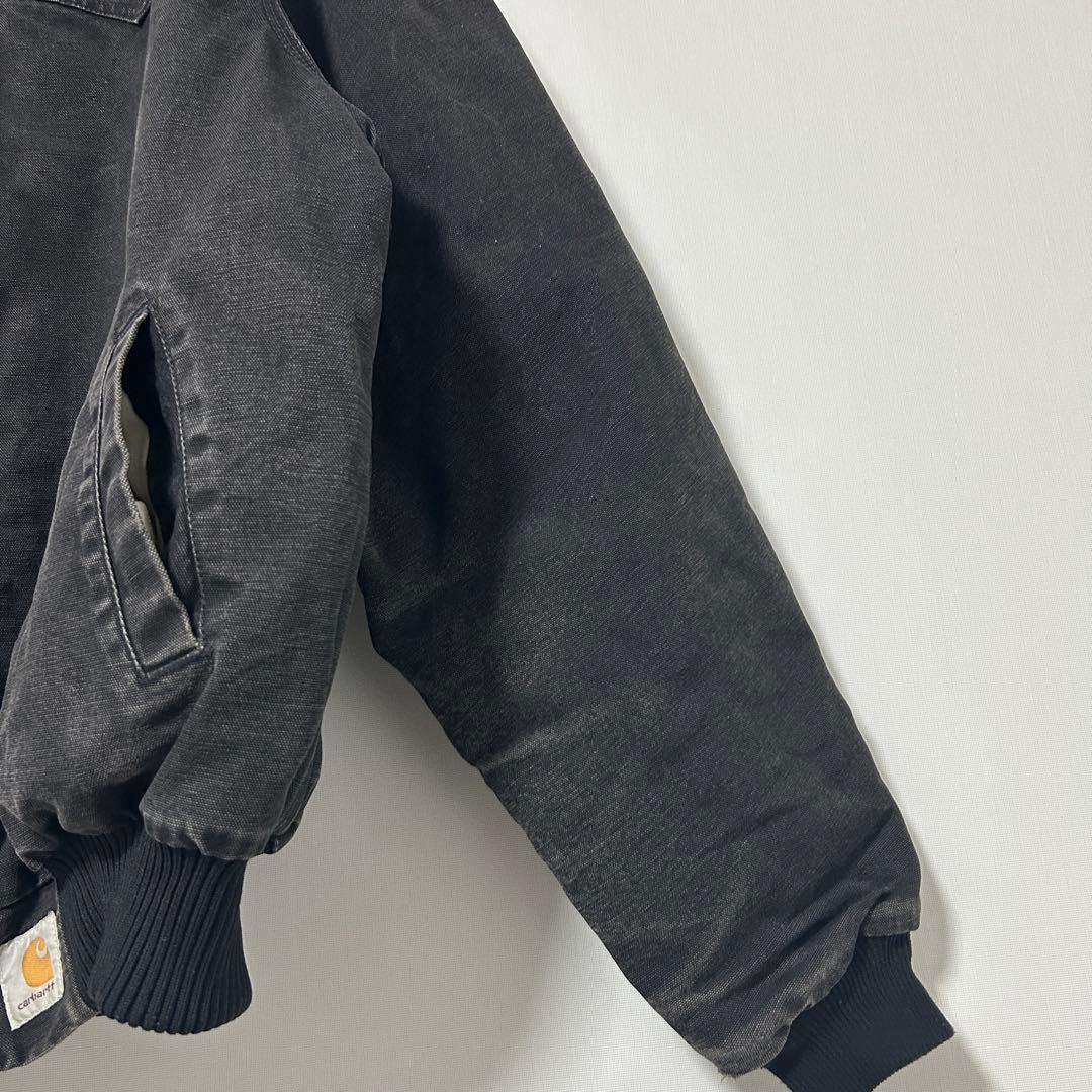 80s carhartt santa fe jacket ブラックXL