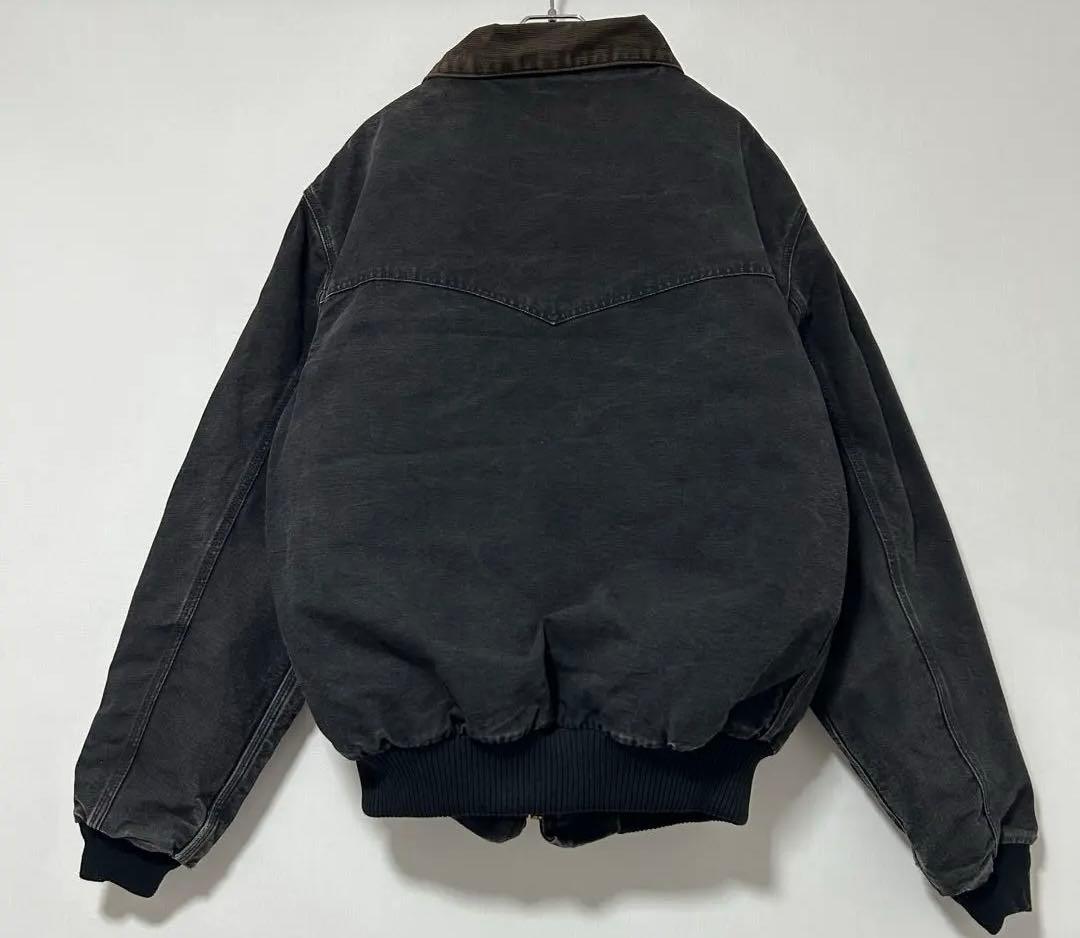 80s carhartt santa fe jacket ブラックXL