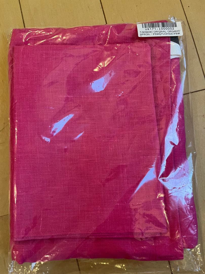 タキマキ　エプロン　ピンク