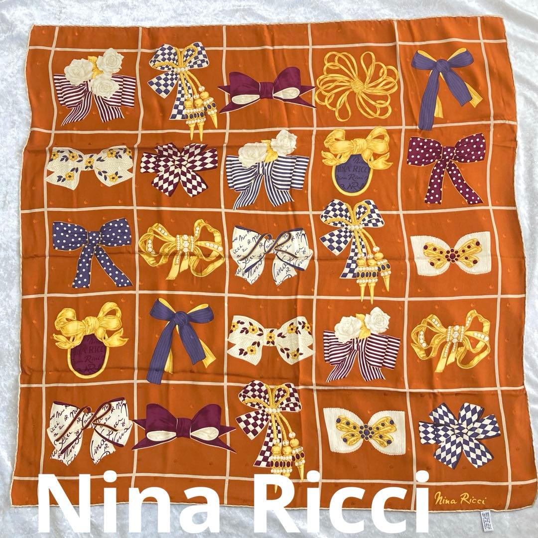 Nina Ricci ニナリッチ 大判スカーフ シルク イタリア製 - メルカリ