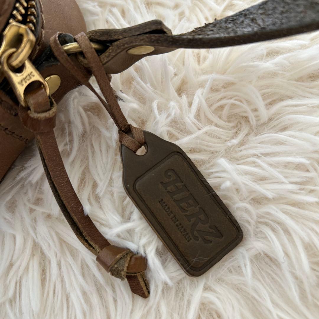 レア美品】HERZヘルツ CP 35 ふっくらショルダー グリーンベージュ