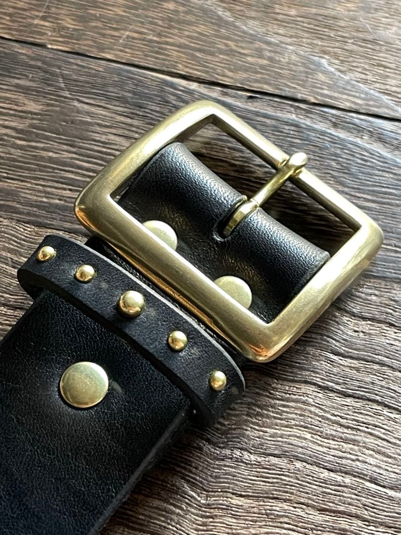 ディッキーズ874専用スタッズギャリソンベルト ミッスーリ真鍮HTC