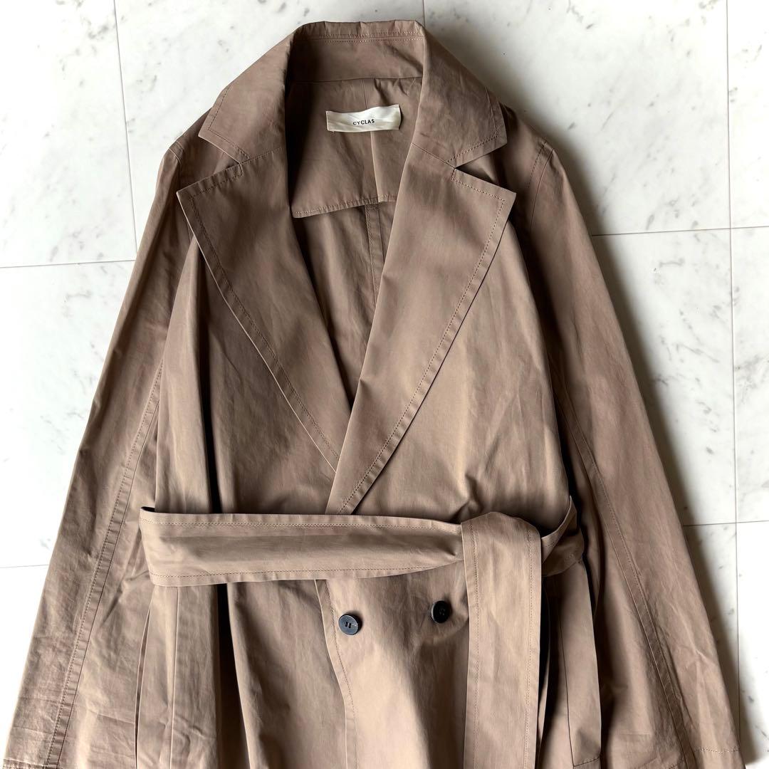 美品 CYCLAS 定価19万 綿100% ベルト付 トレンチコート シクラス