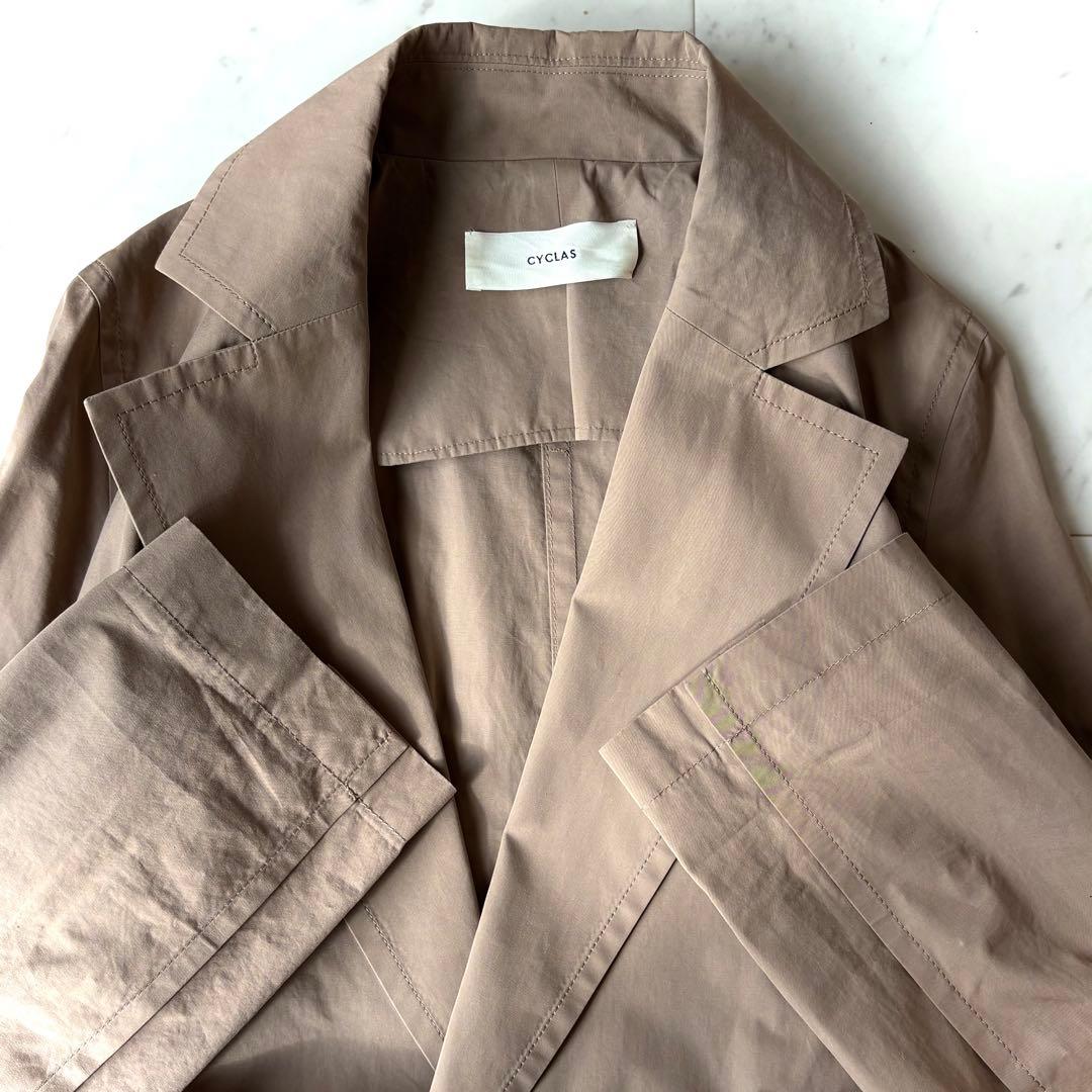 美品 CYCLAS 定価19万 綿100% ベルト付 トレンチコート シクラス