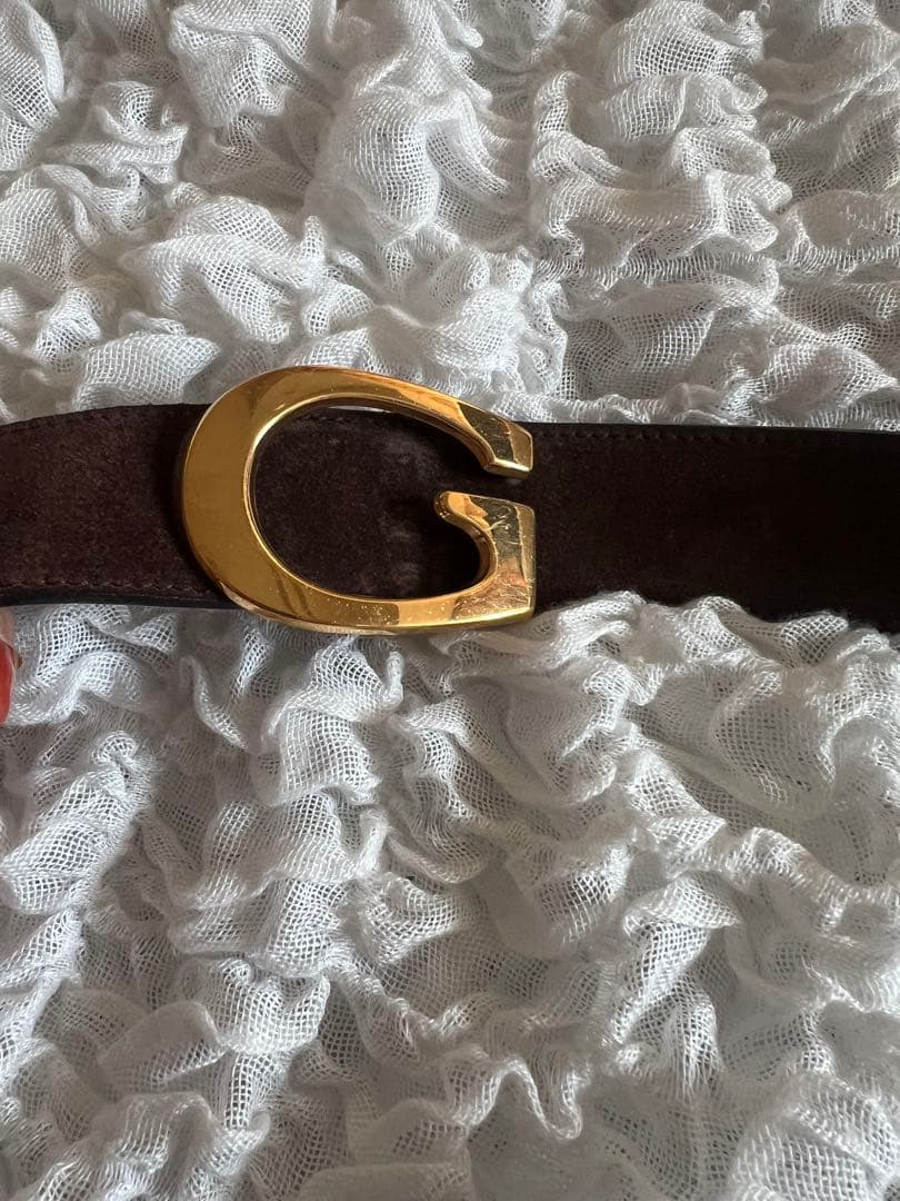美品♡GUCCI ダークブラウン ゴールドバックル ベルト