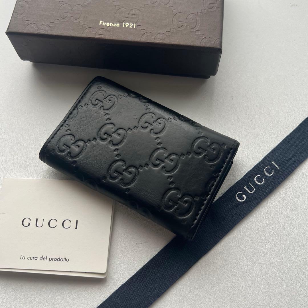 366 美品 GUCCI グッチ シマ キーケース