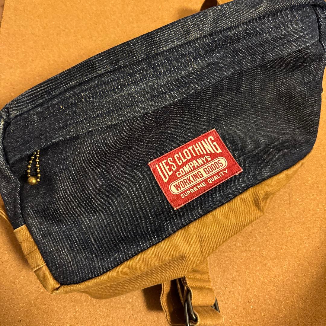 UES CLOTHING ボディバッグ ネイビー ベージュ