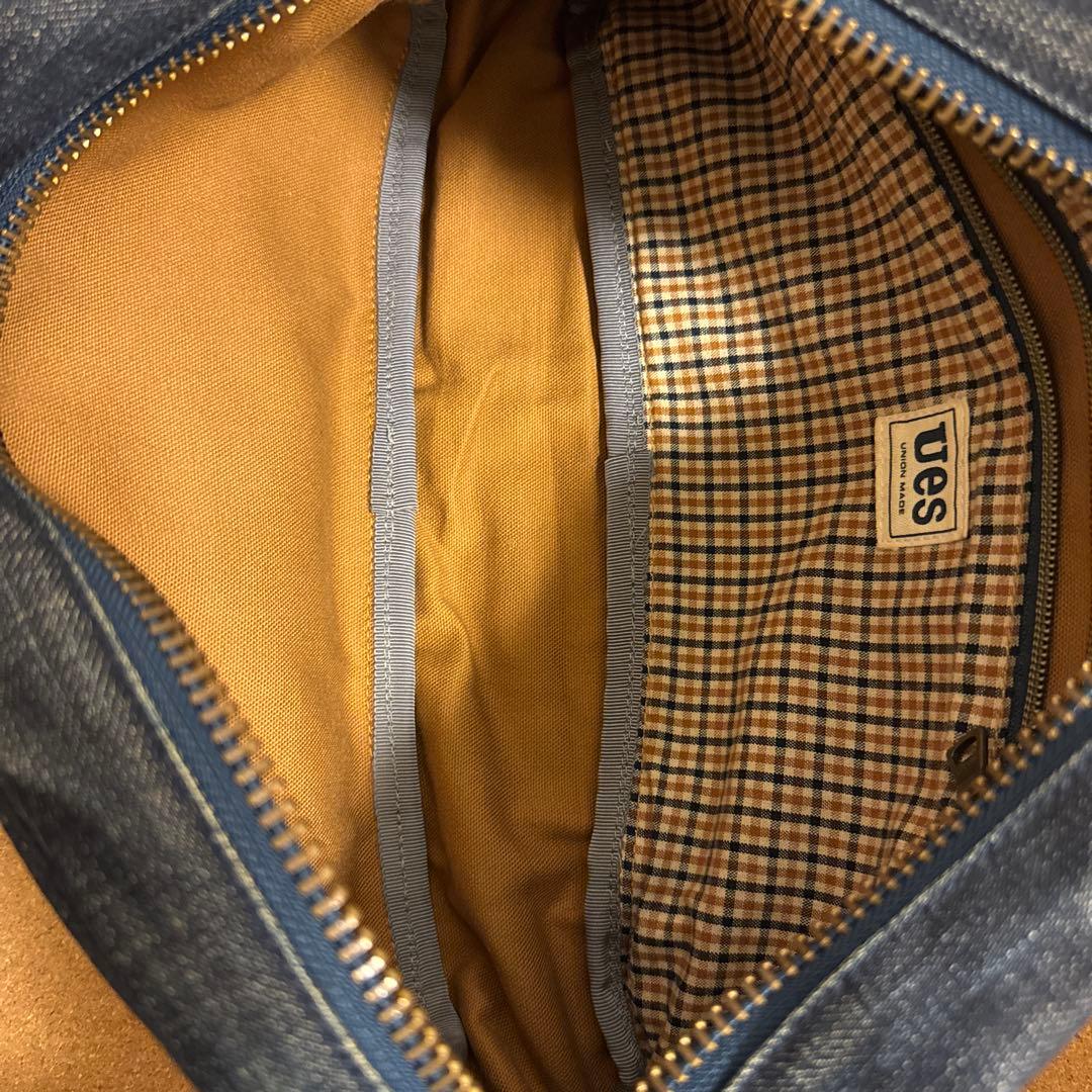 UES CLOTHING ボディバッグ ネイビー ベージュ