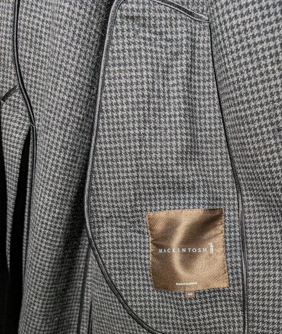 マッキントッシュ　ロンドン　千鳥柄チェスターコート
