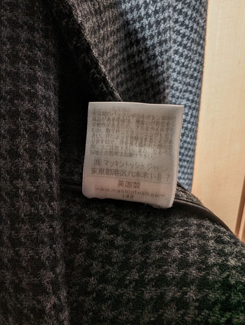 マッキントッシュ　ロンドン　千鳥柄チェスターコート