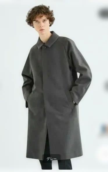 最終値下げ　ATTACHMENT オーバーサイズバルマカーンコート グレー