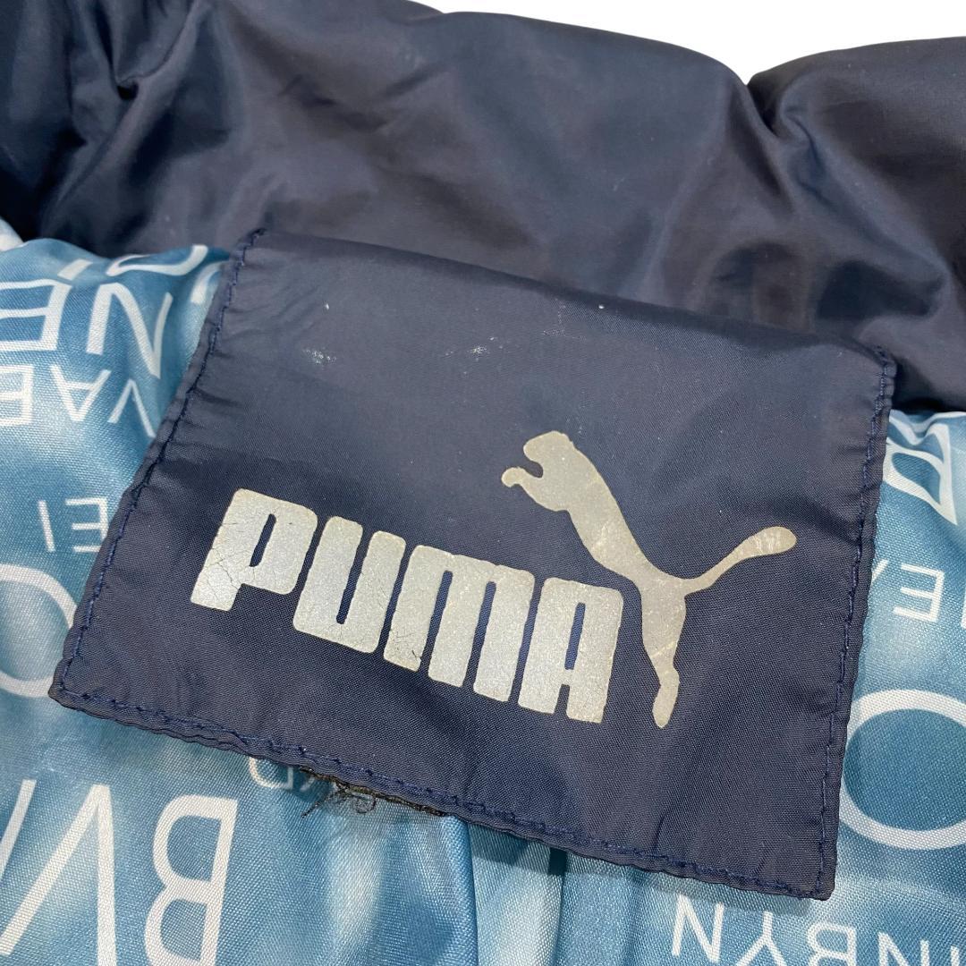PUMA プーマ 長袖 中綿 ジャケット ブルー ゴルフ メンズ ロゴ柄