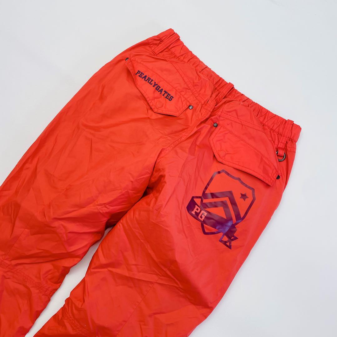 パーリーゲイツ ロングパンツ 1/M 裏起毛 レッド　蓄熱　レディース