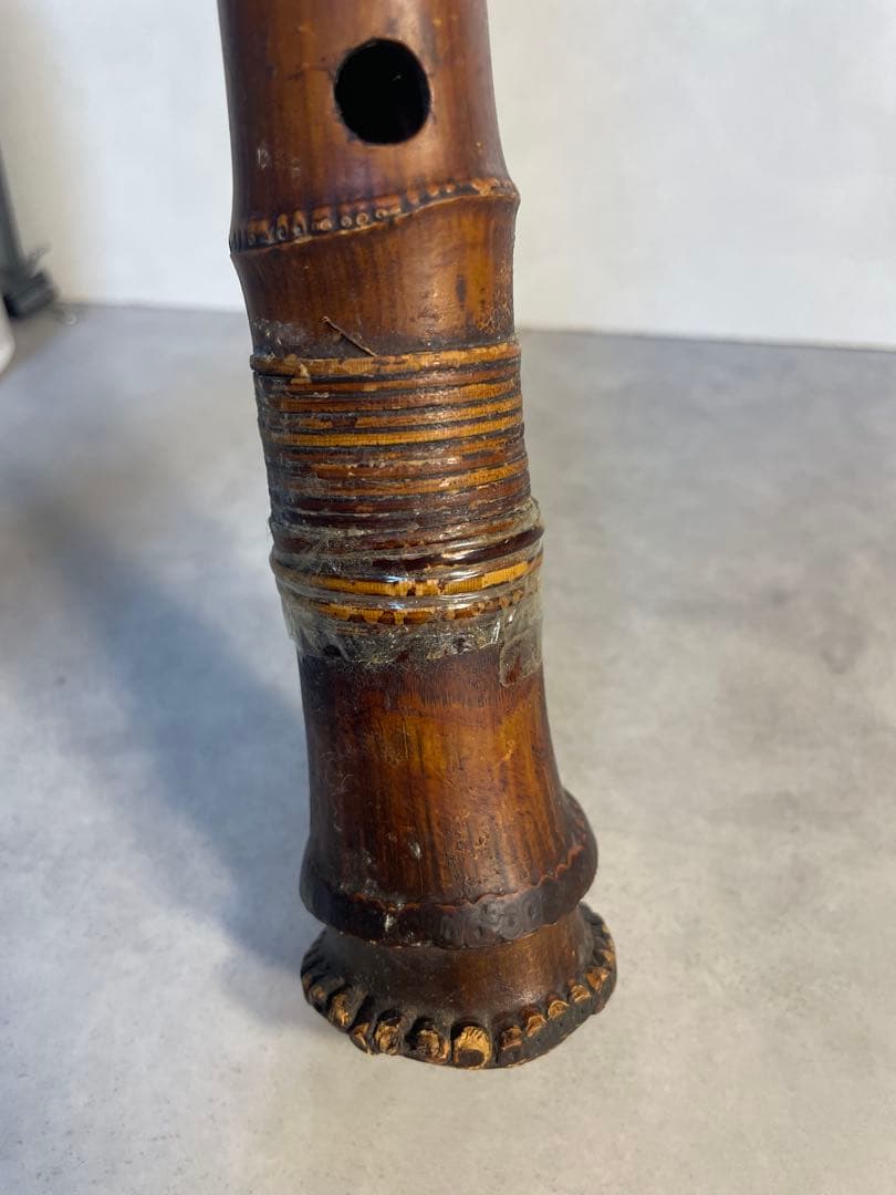 尺八 1尺9寸管 根付き竹製 古管 和楽器 琴古流 都山流　音出し確認済