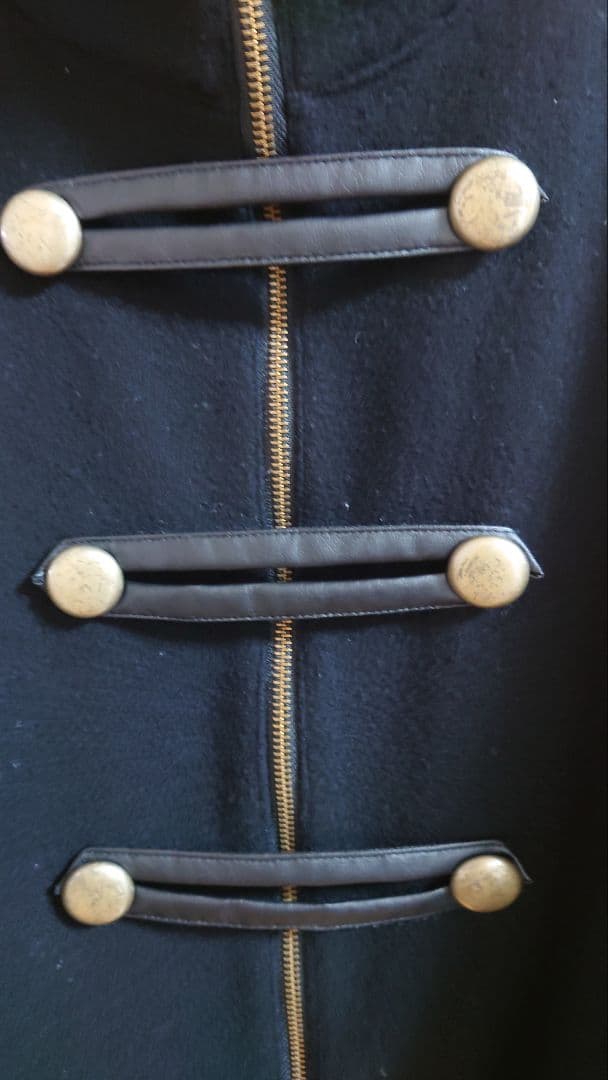 Na+H マント コート ブラック ナポレオン 軍服風