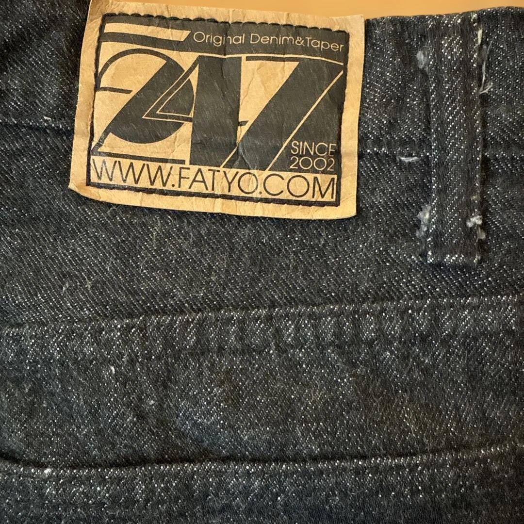 FAT 247 ブラックデニム　インディゴ　テーパード　アーカイブ　裏原　激レア