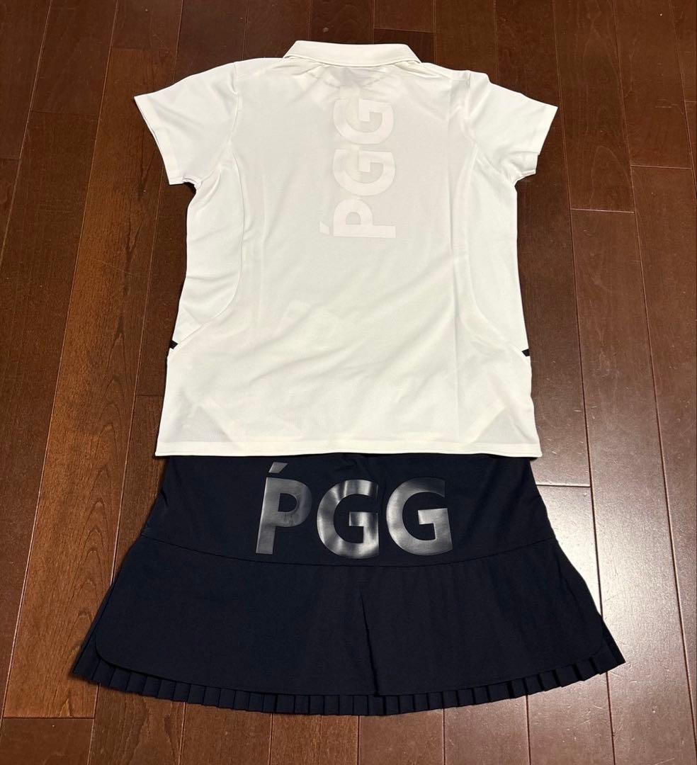 パーリーゲイツPGG N yトビーストレッチブラックプリーツ仕様スカート