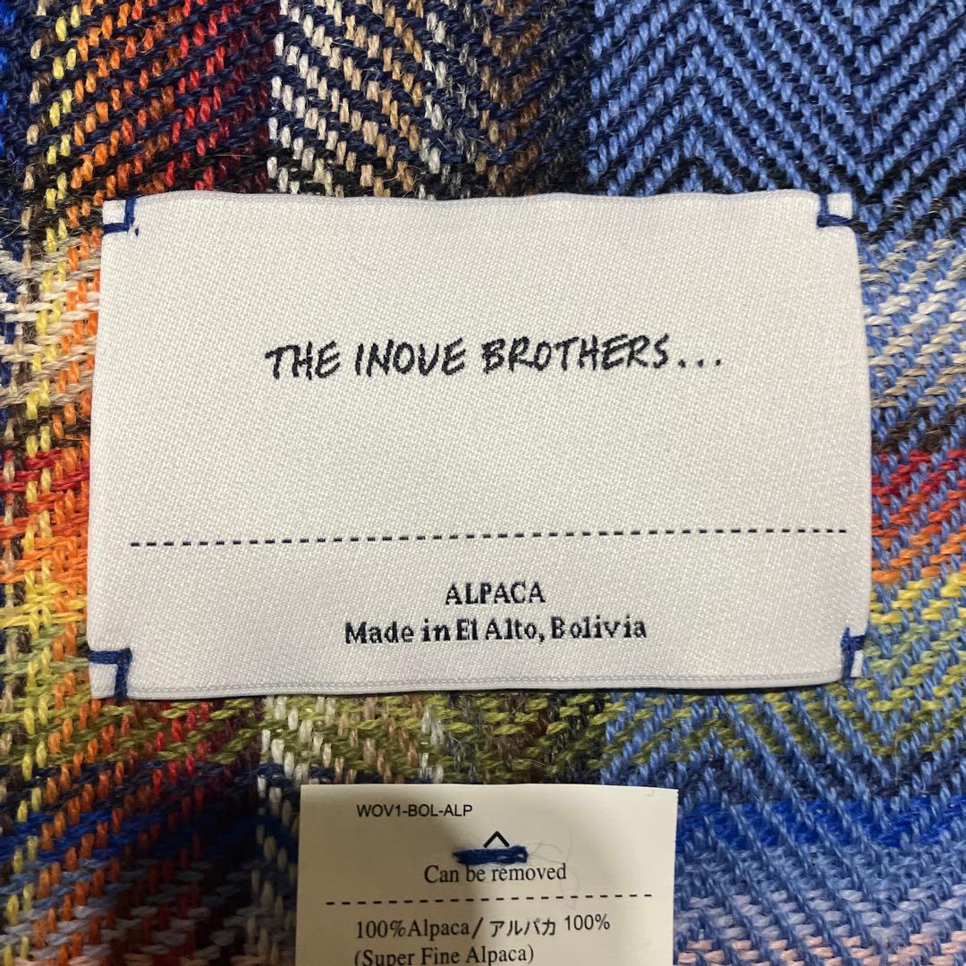 THE INOUE BROTHERS 大判アルパカマフラー ネイビー ビームス - メルカリ