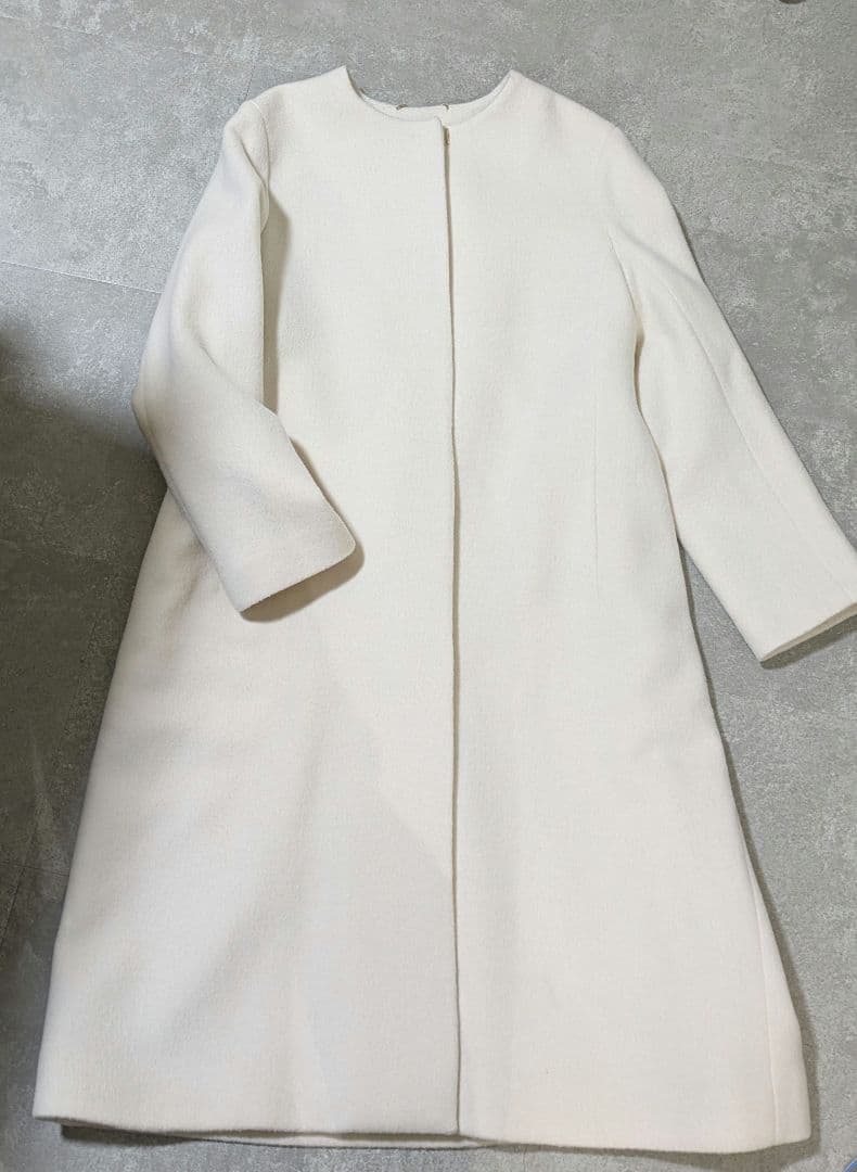 CELFORD バックタックノーカラー　ウールコート 　38