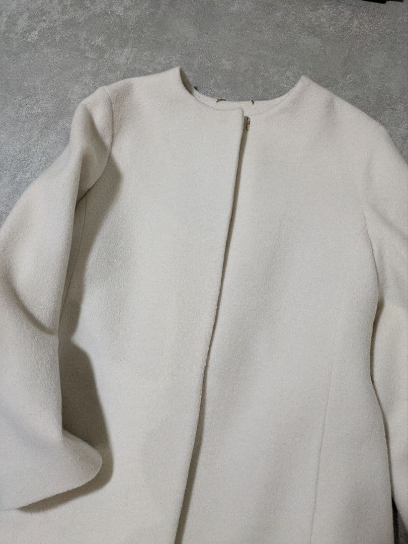 CELFORD バックタックノーカラー　ウールコート 　38