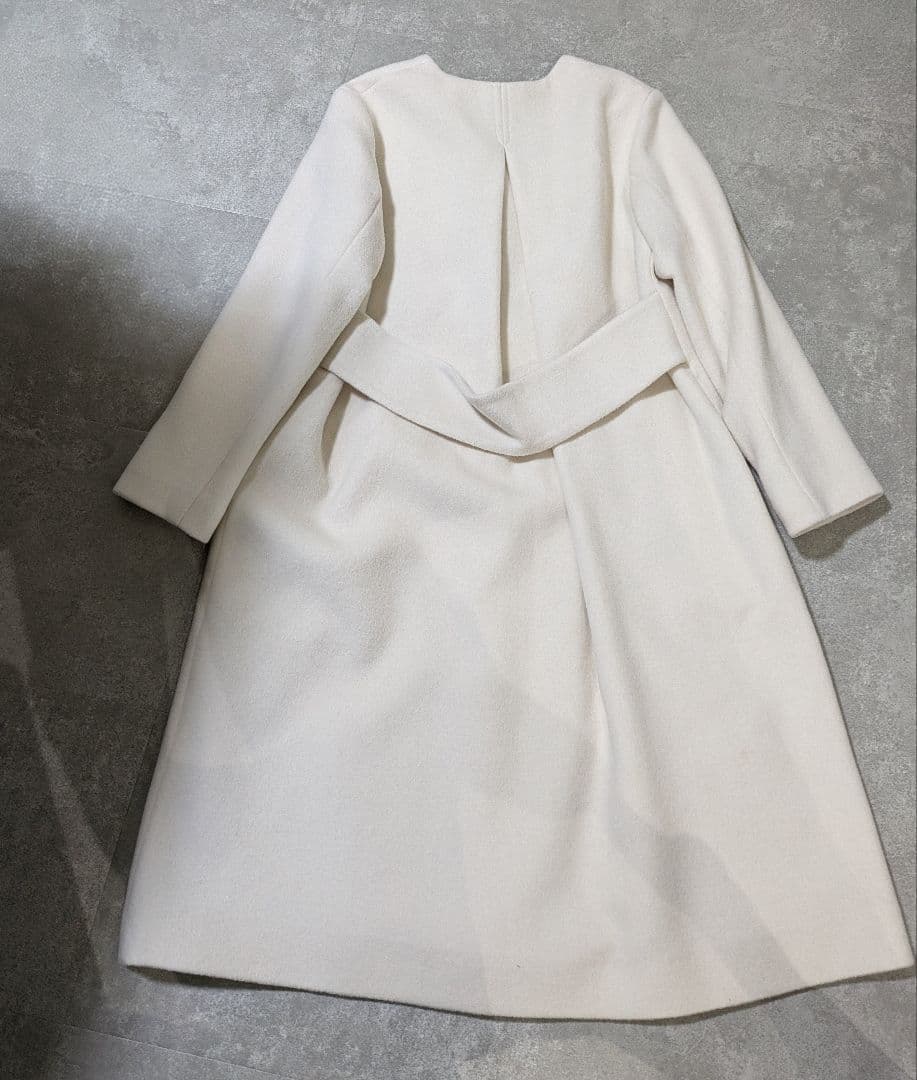 CELFORD バックタックノーカラー　ウールコート 　38