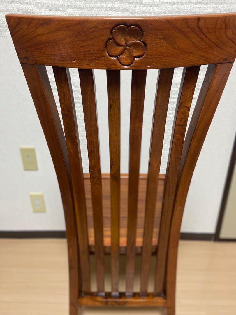 t*0様 アンティークチーク ハイバックチェア