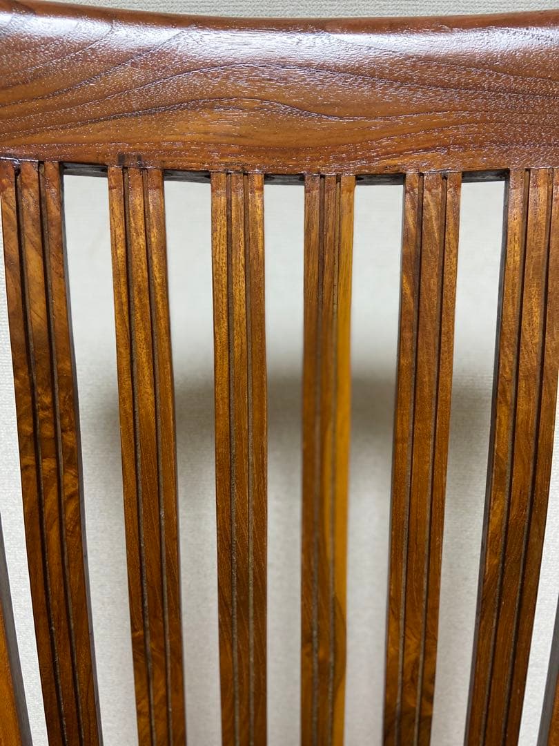 t*0様 アンティークチーク ハイバックチェア