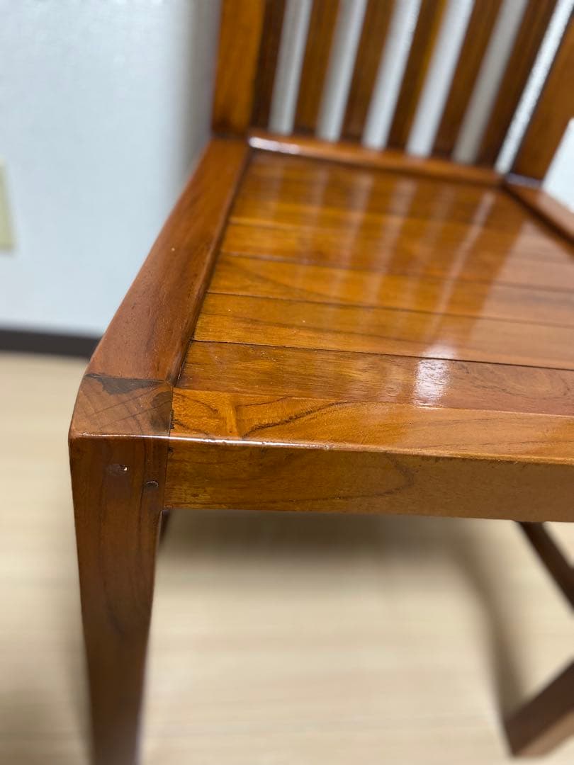 t*0様 アンティークチーク ハイバックチェア