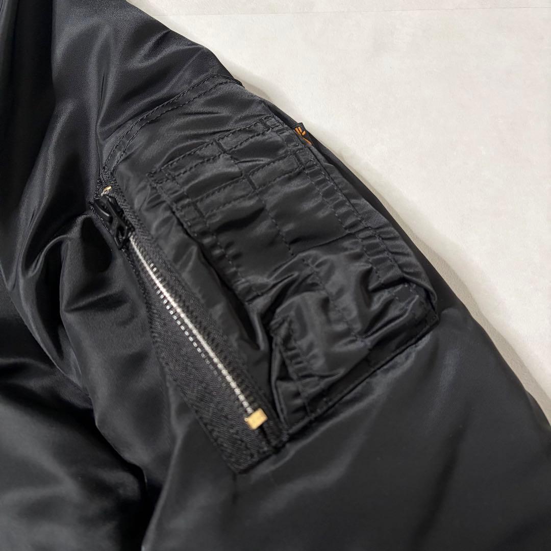 【超美品】アルファインダストリーズ MA-1 フライトジャケット ブラック M
